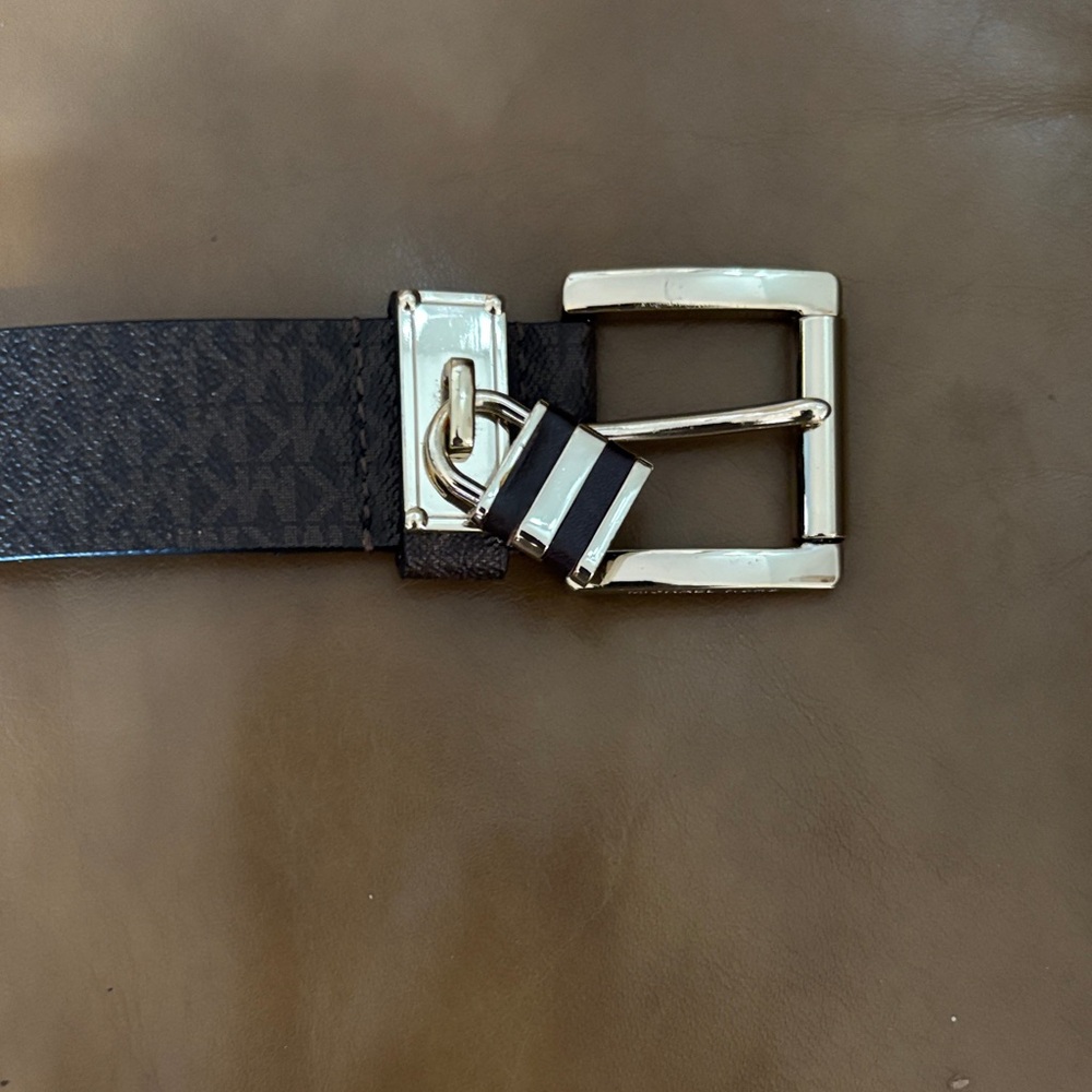 KORS Michael Kors Black Belt Bag with Silver Accents